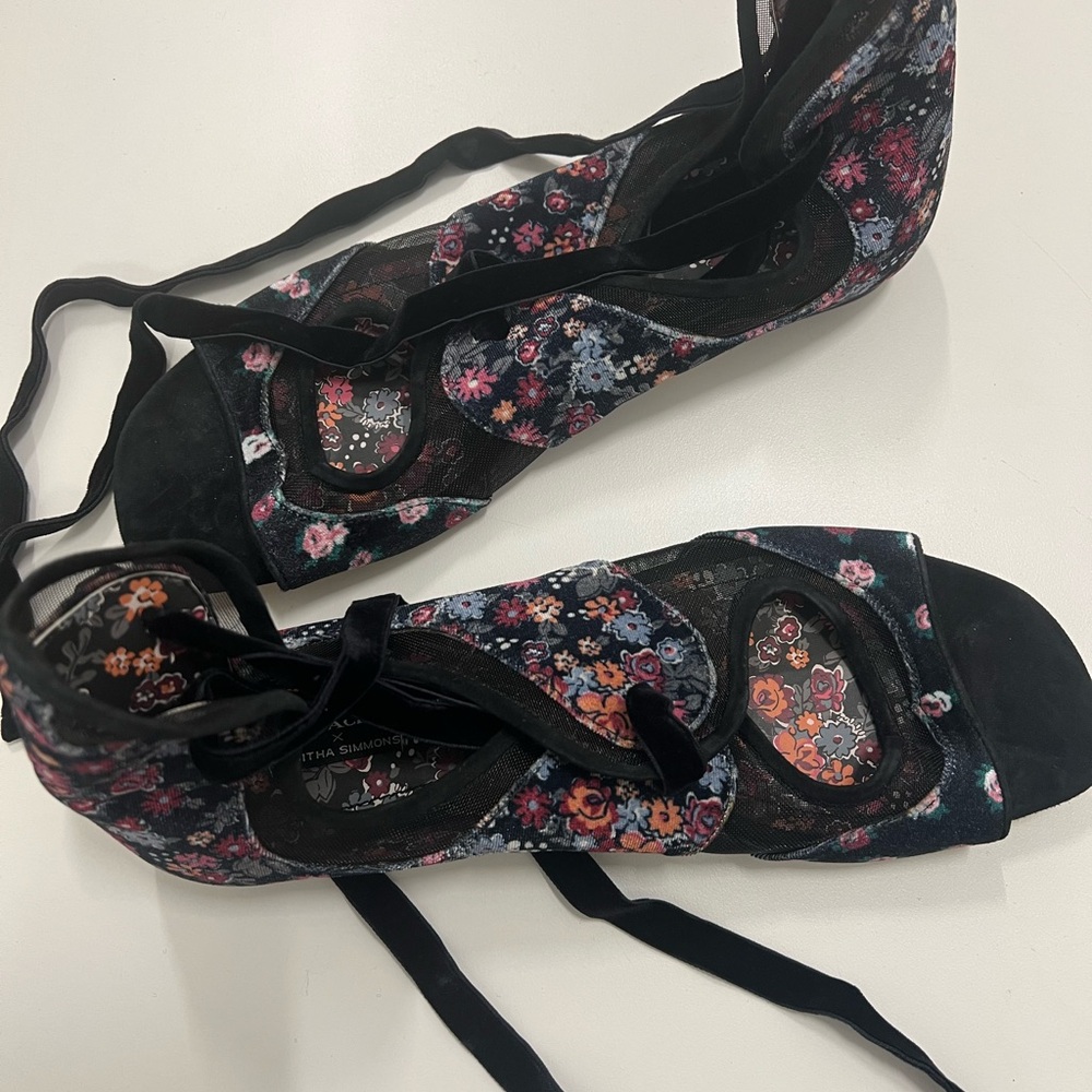 Coach +Tabitha Simmons Floral Lace-Up Women's Sandal